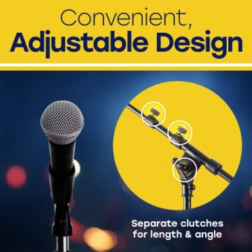 Hola Music Mic Stand with Adjustable Height for Musicians