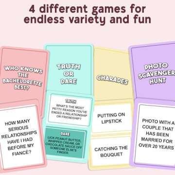 The Greatest Bachelorette Party Game Bundle - 4 Games in 1, Perfect for a Bachelorette Party, Girls Night or Bridal Shower