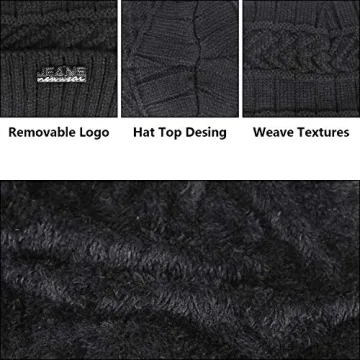 Winter Beanie Hat & Gloves Set for Men and Women