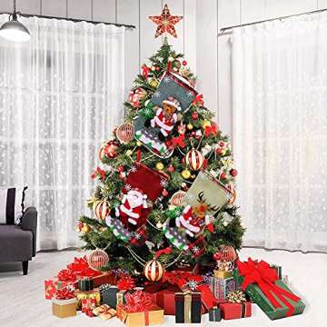 NLGG Set of 4 Personalized Christmas Stockings - 12" Size