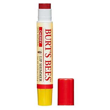 Burt’s Bees 100% Natural Moisturizing Lip Shimmers Fruity Bundle - Watermelon, Plum, Cherry, Strawberry, and Apricot
