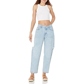 Stylish The Drop Women's Harper Essential Cropped Tank