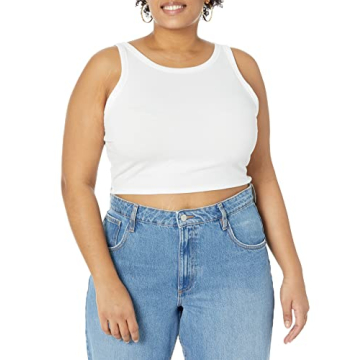 Stylish The Drop Women's Harper Essential Cropped Tank