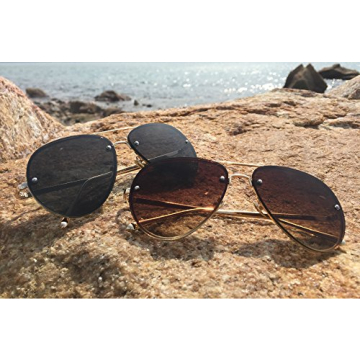 Stylish Oversized Aviator Sunglasses with UV Protection