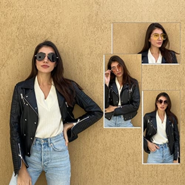 Stylish Oversized Aviator Sunglasses with UV Protection