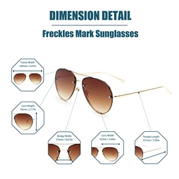 Stylish Oversized Aviator Sunglasses with UV Protection