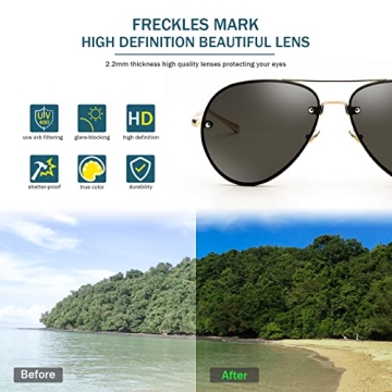 Stylish Oversized Aviator Sunglasses with UV Protection