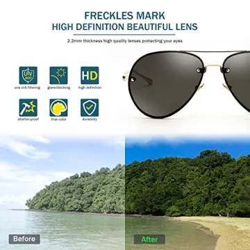 Stylish Oversized Aviator Sunglasses with UV Protection