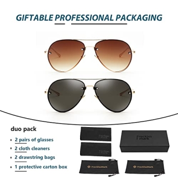 Stylish Oversized Aviator Sunglasses with UV Protection