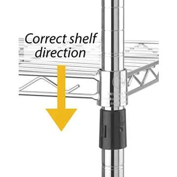 Whitmor 3-Wire Shelving Unit, Metal Storage Shelves, Easy Assembly Home Organizer for Pantry, Kitchen, Garage, Plant