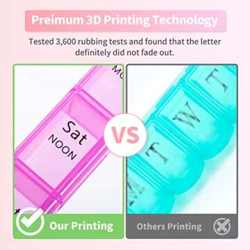 ASprink Pill Organizer 3 Times a Day - Weekly/Daily Pill Box 7 Day Medicine Organizer, Large Pill Case Pill Box 3 Times a Day, Travel Pill Organizer, to Hold Vitamins, Medicine