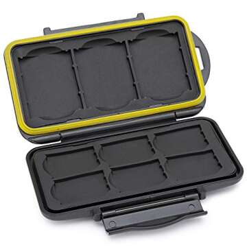 Sony ACCVC1 Vlogger Accessory Kit Bundle with Rechargeable Lithium-Ion Battery Pack, Rugged Memory Storage Carrying Case and 2-in-1 Aluminum Shell OTG Dual Slot SD Card Reader (4 Items)