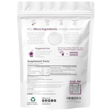 Multi Collagen Protein Powder, 2lbs – Hydrolyzed Collagen Peptides | Type I,II,III,V,X with Biotin...