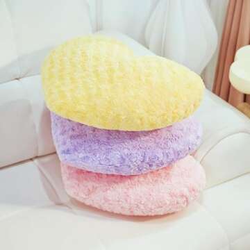 Ailive Pink Heart Pillow for Home Decor and Gifts
