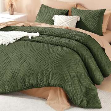 Litanika Olive Green King Size Comforter Set for All Seasons