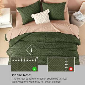 Litanika Olive Green King Size Comforter Set for All Seasons