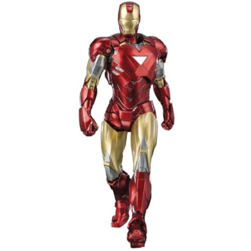 Marvel Infinity Saga: Iron Man Mark 6 DLX Action Figure with Multiple Accessories and LED Features