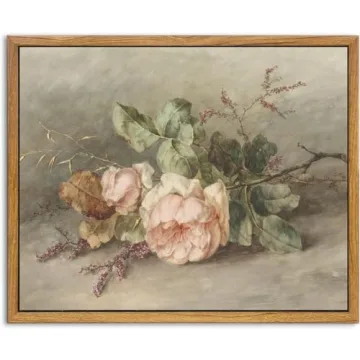 KBKBART Vintage Flower Canvas Wall Art for Home Decor