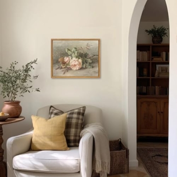 KBKBART Vintage Flower Canvas Wall Art for Home Decor