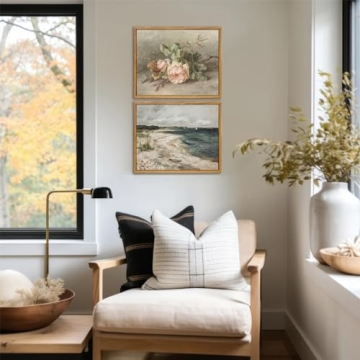 KBKBART Vintage Flower Canvas Wall Art for Home Decor