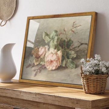 KBKBART Vintage Flower Canvas Wall Art for Home Decor