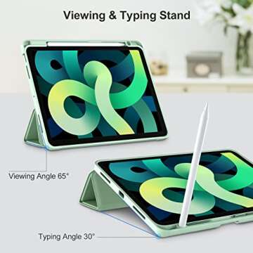 Stylish iPad Air 11 Inch Case with Pencil Holder and Auto Sleep