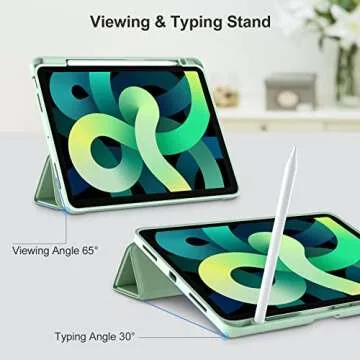 Stylish iPad Air 11 Inch Case with Pencil Holder and Auto Sleep