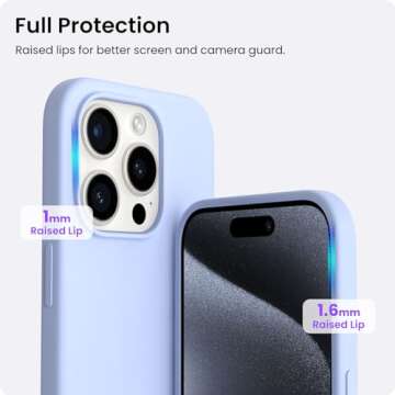 ORNARTO Slim Liquid Silicone Case for iPhone 15 Pro Max