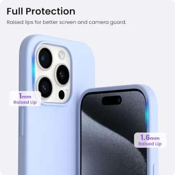 ORNARTO Slim Liquid Silicone Case for iPhone 15 Pro Max