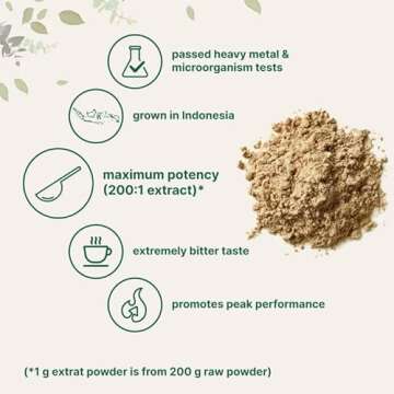 Micro Ingredients Tongkat Ali Extract 200:1 (Longjack) Powder, 100 Grams, Grown in Indonesia, 100% Pure Eurycoma Longifolia Root Extract, Bitter Taste - No Filler, No Additive, Non-GMO