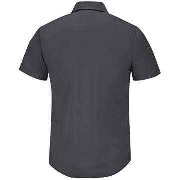 Red Kap Men's Short Sleeve Pro Airflow Work Shirt, Charcoal, Extra Large