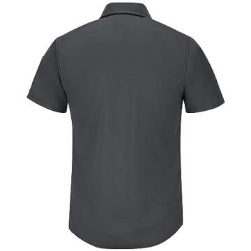 Red Kap Men's Short Sleeve Pro Airflow Work Shirt, Charcoal, Extra Large
