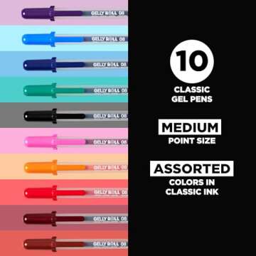 SAKURA Gelly Roll Gel Pens - Medium Point Ink Pen for Journaling, Art, or Drawing - Assorted Colored...