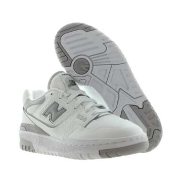 New Balance Women's 550 Sneakers - Comfortable and Stylish White Grey Athletic Shoes
