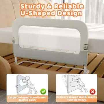 Adjustable Toddler Bed Guard Rail - Portable & Safe