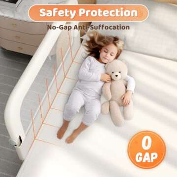 Adjustable Toddler Bed Guard Rail - Portable & Safe