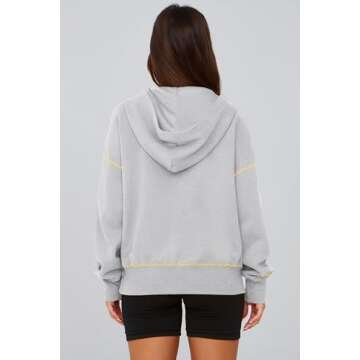 PRETTYGARDEN Women's Hooded Sweatshirts Long Sleeve Half Zip Cropped Hoodie Pullover Winter Fashion ...