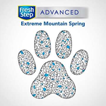Fresh Step Advanced Extreme Clumping Cat Litter with Odor Control - Mountain Spring Scent, 18.5 lb (Package May Vary)