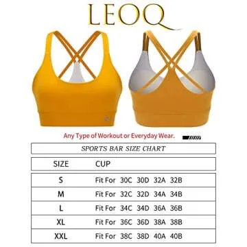 LEOQ Strappy Sports Bra for Women,Medium Support Removable Cup Running Bra Sexy Crisscross Yoga Bra(WX2423 Ginger.M)