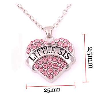 Charm.L Grace Heart Necklaces for Sisters - Set of 2