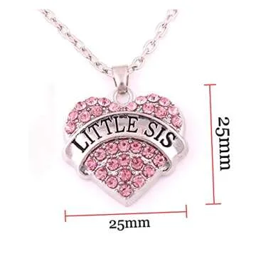 Charm.L Grace Heart Necklaces for Sisters - Set of 2