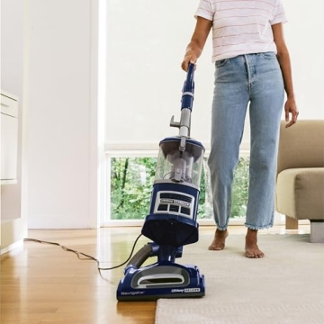 Shark NV360 Navigator Lift-Away Deluxe Upright Powerful Suction Vacuum for Hardwood Floor, Carpet, Muti-Surface Spotless Cleaning with Large Dust Cup Capacity, Swivel Steering, Blue (Renewed)