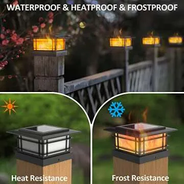 Dynaming Solar Flame Post Lights - 8 Pack Outdoor Lighting