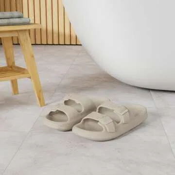 BenSorts Adjustable Pillow Slippers - Soft, Lightweight Sandals for All Occasions