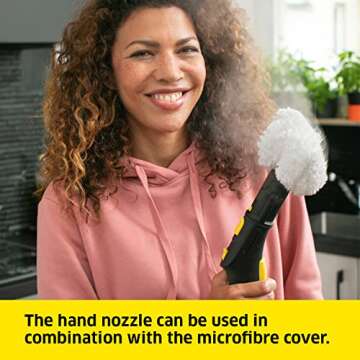 Kärcher - SC 3 Portable Multi-Surface Steam Cleaner/Steam Mop with Attachments – Chemical-Free, Rapid 40 Second Heat-Up, Continuous Steam - For Grout, Tile, Hard Floors, Appliances & More