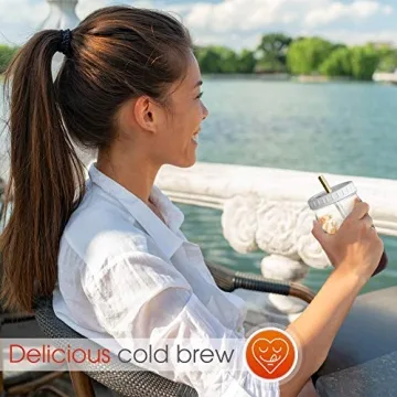 Reusable Wide Mouth Smoothie Cups with Lids and Straws