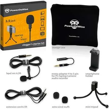 Vlogger Starter Kit with Microphone Equipment