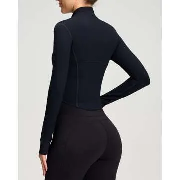 colorskin Women's Workout Zip Up Jacket for Yoga and Running