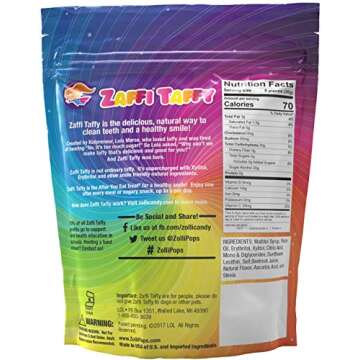 Zollipops Clean Teeth Taffy Variety Pack, 14pcs, Assorted, 3 Oz (Pack of 1) - Enjoy Natural Fruit Fl...