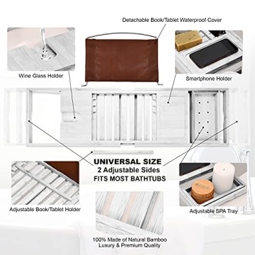 Homemaid Living Luxury Bath Tray - Expandable, Elegant, Practical